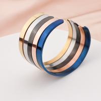 304 rozsdamentes acél Cuff Bangle, divat ékszerek & egynemű, több színt a választás, 6mm,65mm, Által értékesített PC