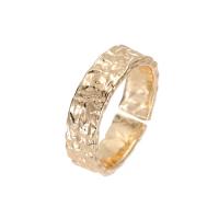 Brass Cuff Finger Ring gold color plated Adjustable & for woman Sold By PC