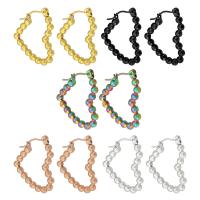 Mens pendiente de aro de acero inoxidable, acero inoxidable 304, Corazón, Joyería & para mujer & hueco, más colores para la opción, 21x23mm, Vendido por Par