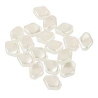 Perline acriliche Jewelry, acrilico, Rhombus, DIY, bianco, 9x7.50x4mm, Foro:Appross. 1mm, Appross. 2900PC/borsa, Venduto da borsa