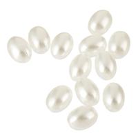 Perline acriliche Jewelry, acrilico, Ovale, DIY, bianco, 9x7x7mm, Foro:Appross. 1.5mm, Appross. 1900PC/borsa, Venduto da borsa