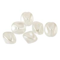 Perle acrylique, DIY, blanc, 12x10.50x11mm, Trou:Environ 1mm, Environ 910PC/sac, Vendu par sac