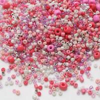 Blandet Glass Seed Beads, Seedbead, Runde, forgyldt, du kan DIY, flere farver til valg, 2-4mm, Solgt af Bag