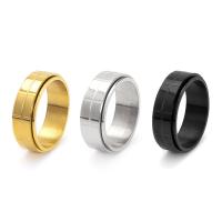 Titanium Steel Finger Ring Vacuum Ion Plating Unisex 8mm Sold By PC