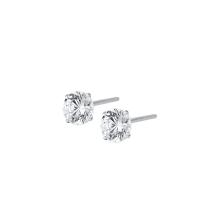 Zircone cubico ( CZ ) Orecchino a brillantino, 925 argento sterlina, placcato color platino, lucidato & formato differente per scelta & Micro spianare cubic zirconia & per la donna, Venduto da coppia