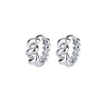 925 Sterling Zilver Huggie Hoop Earring, plated, gepolijst & voor vrouw, meer kleuren voor de keuze, 13x5.50mm, Verkocht door pair