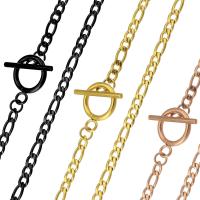 Stainless Steel Chain Ogrlica, 304 nehrđajućeg čelika, modni nakit & Figaro lanac & za žene, više boja za izbor, 4mm, Dužina Približno 20 inčni, Prodano By PC