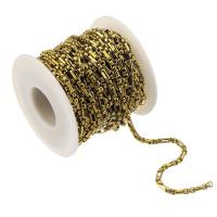 Jóias em aço inoxidável Cadeia, Aço inoxidável 304, DIY & tamanho diferente para a escolha, dourado, 10m/Spool, vendido por Spool