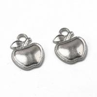 Zink Alloy Fruit Shape Hängen, Apple, antik silver pläterad, DIY, nickel, bly och kadmium gratis, 18x15x2.30mm, Säljs av PC