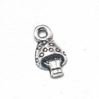 Zinc Alloy Hanger, paddestoel, antiek zilver plated, DIY, nikkel, lood en cadmium vrij, 13x7x2.20mm, Verkocht door PC