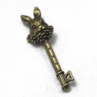 Zinc Alloy Key Pendler, Nøgle, antik bronze farve forgyldt, du kan DIY, nikkel, bly & cadmium fri, 50x15x4.80mm, Solgt af PC