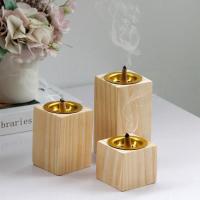 bois Brûleur d’encens, avec Alliage d'aluminium, moitié à la main, pour la maison et le bureau & durable & trois pièces, Vendu par fixé