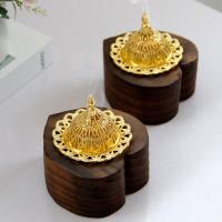 Wood Incense Burner with Aluminum Alloy half handmade for home and office & durable Sold By PC