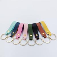 Porte-clés, cuir PU, unisexe, plus de couleurs à choisir, 85*16mm,30mm, Vendu par PC