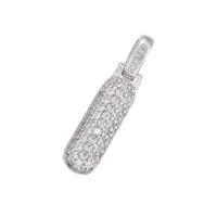 Befestigter Zirkonia Messing Anhänger, Zahl, plattiert, verschiedene Stile für Wahl & Micro pave Zirkonia, keine, 29.50mm, verkauft von PC