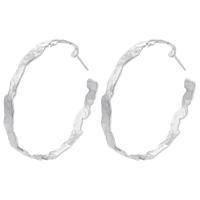 Messing Hoop Earring, forgyldt, mode smykker & for kvinde, flere farver til valg, 52.50x53mm, Solgt af par