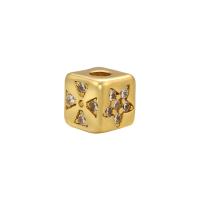 Cubic Zirconia Micro Pave Brass Beads plated micro pave cubic zirconia Sold By PC