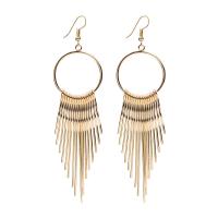 Faisean Fringe Earrings, Sinc Alloy, tassel, plátáilte, do bhean & log, dathanna níos mó le haghaidh rogha, 118x30mm, Díolta De réir Péire