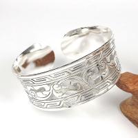 Zinklegering bangles, Zinc Alloy, silver plated, mode sieraden & voor vrouw, nikkel, lood en cadmium vrij, 25mm, Verkocht door PC