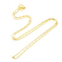 Brass Necklace Chain gold color plated fashion jewelry & DIY golden 2mm Length 18 Inch Sold By Bag