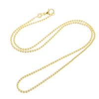 Chaîne collier en laiton, Placage de couleur d'or, bijoux de mode & DIY, doré, 1.50mm, Longueur 17.5 pouce, 50PC/sac, Vendu par sac