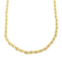 Chaîne collier en laiton, Placage de couleur d'or, bijoux de mode & DIY, doré, 4.50mm, Longueur 23.8 pouce, 50PC/sac, Vendu par sac