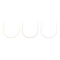 Brass Necklace Chain plated fashion jewelry & DIY 1mm Length 18 Inch Sold By Bag