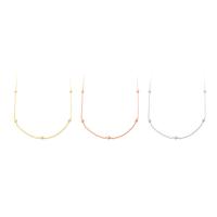 Chaine ovale laiton Twist, Placage, bijoux de mode & DIY, plus de couleurs à choisir, 3mm, Longueur 17.5 pouce, 50PC/sac, Vendu par sac