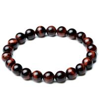 Přírodní Tiger Eye Náramky, Tygří oko, Kolo, elastické & unisex, 8mm, Délka 7.5 inch, Prodáno By PC