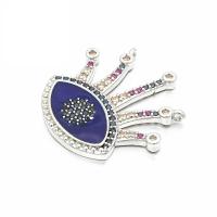 Cubic Zirconia Micro Pave Brass Pendant Eye plated micro pave cubic zirconia Sold By PC