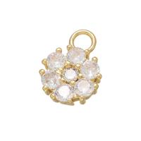 Cubic Zirconia Micro Pave Brass Pendant plated & micro pave cubic zirconia Sold By PC