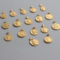 Titanium Steel Pendants gold color plated Sold By PC