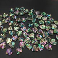 Abalone Shell Beads with Acrylic Heart DIY multi-colored Sold By PC