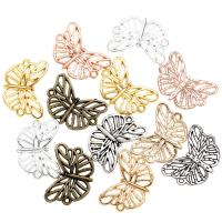 Zinc Alloy Animal Pendler, Butterfly, forgyldt, du kan DIY & hule, flere farver til valg, nikkel, bly & cadmium fri, 19x13mm, Solgt af PC