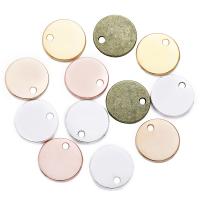 Zinklegering Tag Charm, Zinc Alloy, Ronde, plated, DIY, meer kleuren voor de keuze, nikkel, lood en cadmium vrij, 13x13mm, Gat:Ca 2mm, Verkocht door PC