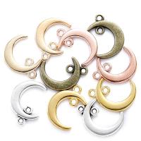 Forbindelse til zinklegering, Zinc Alloy, Moon, forgyldt, du kan DIY, flere farver til valg, nikkel, bly & cadmium fri, 19x13mm, Hole:Ca. 1mm, Solgt af PC