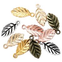 Zinklegering Leaf Hangers, Zinc Alloy, Blad, plated, DIY, meer kleuren voor de keuze, nikkel, lood en cadmium vrij, 15x7mm, Gat:Ca 1mm, Verkocht door PC