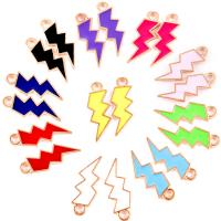 Zinc Alloy Enamel Pendants Lightning Symbol plated DIY nickel lead & cadmium free Approx 2mm Sold By PC