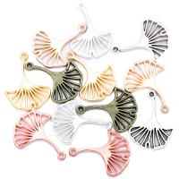 Zinklegering Leaf Hangers, Zinc Alloy, Ginkgo Leaf, plated, DIY & hol, meer kleuren voor de keuze, nikkel, lood en cadmium vrij, 18x14mm, Gat:Ca 1mm, Verkocht door PC