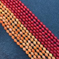 Syntetiske koral perler, Syntetisk Coral, Oval, du kan DIY, flere farver til valg, 6x8mm, Solgt Per Ca. 38 cm Strand