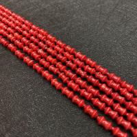 Sintetički koralj perle, Sintetička Coral, možete DIY, crven, 5x10mm, Prodano Per Približno 38 cm Strand