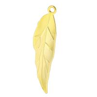 Stainless Steel Pendants 201 Stainless Steel Leaf Galvanic plating fashion jewelry & Unisex golden Approx 1.5mm Sold By PC