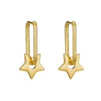 Huggie hoepel Drop Earrings, Messing, rose goud plated, voor vrouw & glazuur, meer kleuren voor de keuze, 26mm, Verkocht door pair