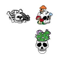 El esmalte Broche, aleación de zinc, Calavera, barniz de secado al horno, unisexo & diferentes estilos para la opción, libre de níquel, plomo & cadmio, 20-33mm, 10PCs/Grupo, Vendido por Grupo