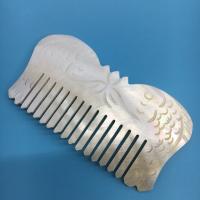 Dekoratív Hair Combs, Gyöngyház, Faragott, különböző stílusokat a választás, fehér, Által értékesített PC