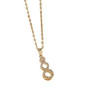 Collier d'acier titane, avec 1.97 chaînes de rallonge, calebasse, Placage de couleur d'or, pour femme & avec strass, Or, Longueur 15.75 pouce, Vendu par PC