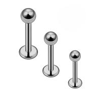 Titânio piercing para língua, Roda, polido, joias de moda & unissex & tamanho diferente para a escolha, prateado, vendido por PC