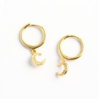 ファッション ♥ フープ ドロップ イヤリング, 925スターリングシルバー, メッキ, 女性用 & ライン石のある, 無色, 20mm, 売り手 ペア