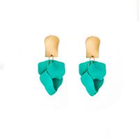 Pendientes de Aleación de Zinc, chapado en color dorado, Joyería & para mujer, más colores para la opción, libre de níquel, plomo & cadmio, 70mm, Vendido por Par