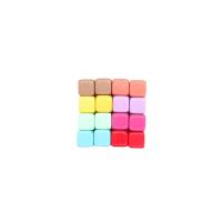 Solid Color Akryl perler, Square, du kan DIY, flere farver til valg, 13x13x13mm, Solgt af PC